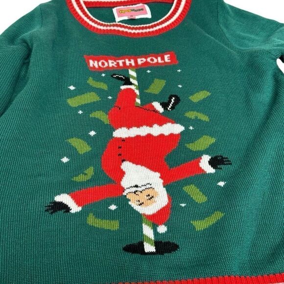 Tipsy Elves pole dancing Santa ugly Christmas sweater size M - Picture 12 of 12